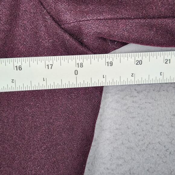 Marc New York Andrew Marc Coat Womens 2 Burgundy Wool Blend Hooded Asym Zip - Picture 3 of 16